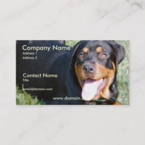 Friendly Rottweiler Dog Business Card