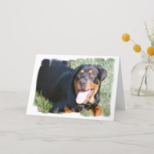 Friendly Rottweiler Greeting Card