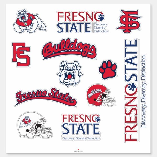 FS Fresno State Bulldogs Logos Sticker