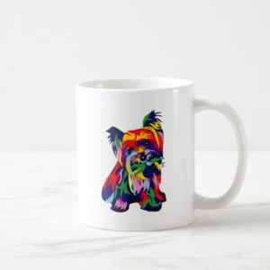 Fun Rainbow Yorkie Coffee Mug