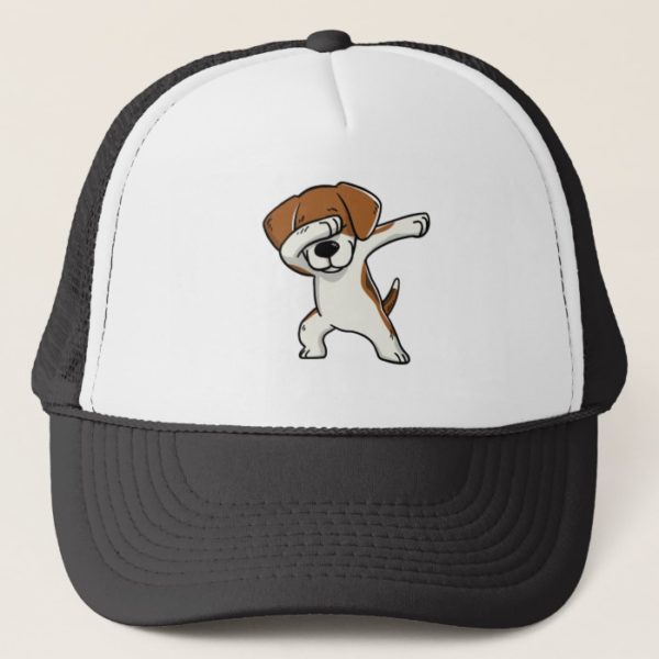 Funny Dabbing Beagle T-Shirt Trucker Hat
