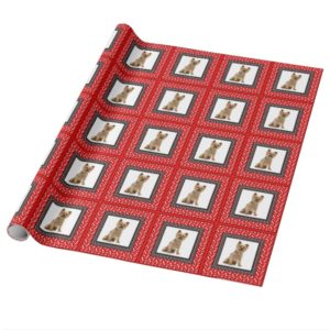 Funny Dog Bone Frame with Photo of Your Pet! Wrapping Paper