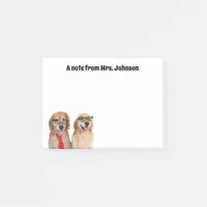 Funny Golden Retriever Dog Teacher Post-it Notes