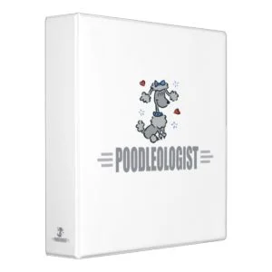 Funny I Love Poodles 3 Ring Binder