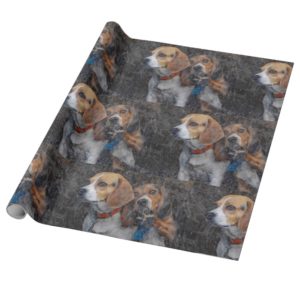 Funny The Dirty Storm Door Beagle Wrapping Paper