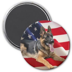 German Shepherd America Magnet