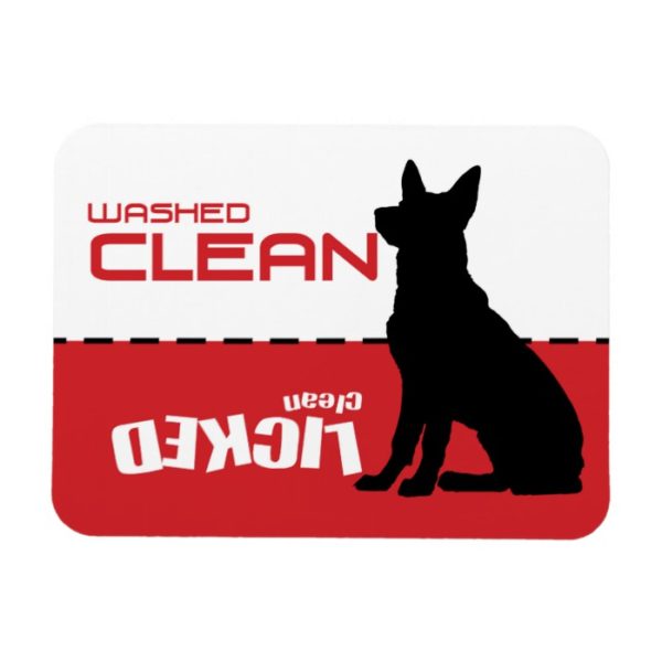 German Shepherd Dishwasher Magnet - Licked Clean