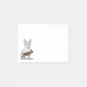 German Shepherd Dog Art Post-it Notes