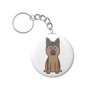 German Shepherd Dog Cartoon Keychain