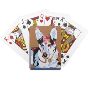 German Shepherd Dog Playing Cards