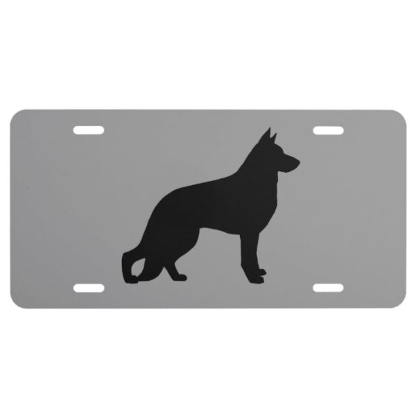 German Shepherd Dog Silhouette License Plate