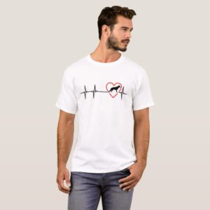 German Shepherd heartbeat design T-Shirt