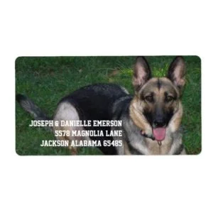 German Shepherd Label