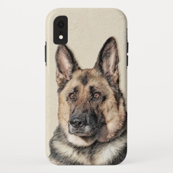 German Shepherd Painting - Cute Original Dog Art Case-Mate iPhone Case