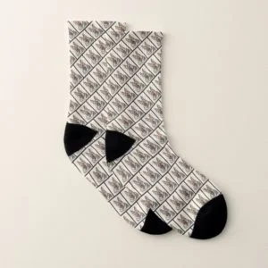 German Shepherd Painting - Cute Original Dog Art Socks