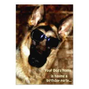 German Shepherd Party Invitations