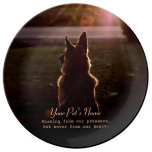 German Shepherd Pet Loss Memorial Plate