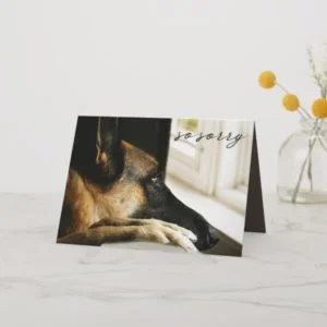 German Shepherd Pet Loss Sympathy Card