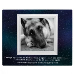 German Shepherd Pet Memorial with Your Photo Plaque