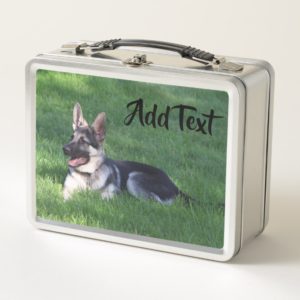 German Shepherd Pet Puppy Metal Lunch Box