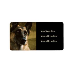 German Shepherd Photo Address Labels