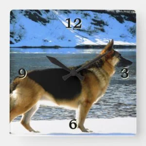 German Shepherd Photo Wall Clock