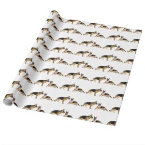 German Shepherd Police K9 Dogs Wrapping Paper