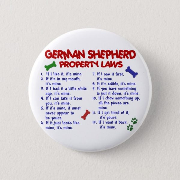 GERMAN SHEPHERD Property Laws 2 Button