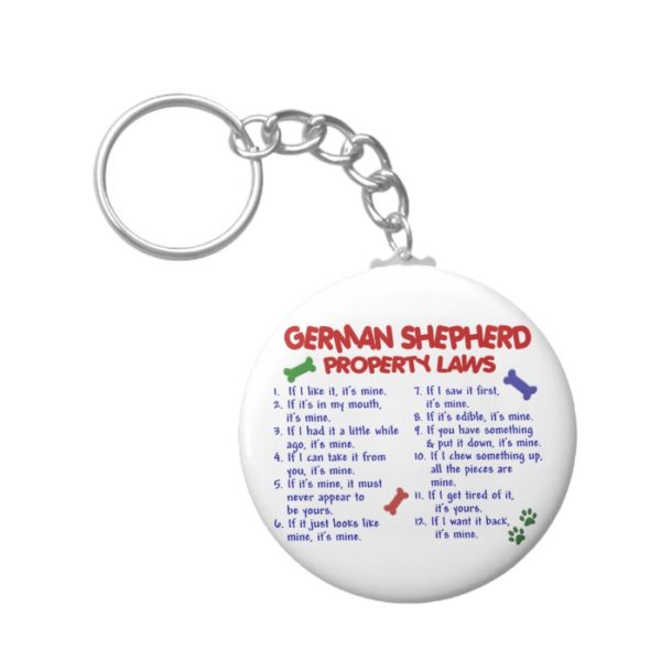 GERMAN SHEPHERD Property Laws 2 Keychain