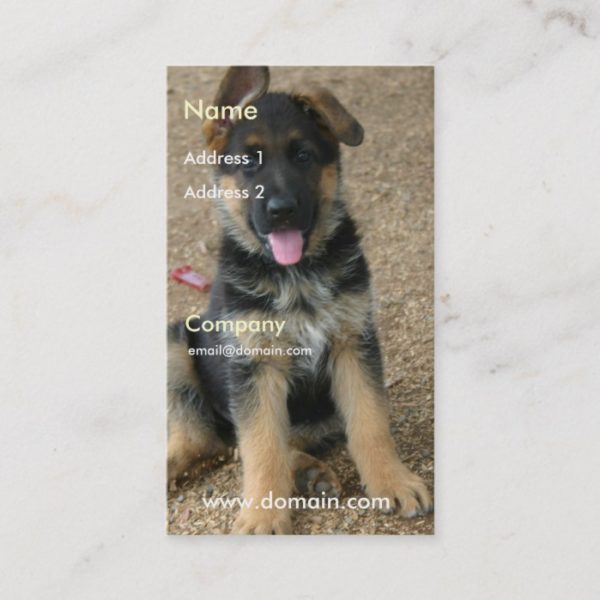 German Shepherd Puppy Business Card