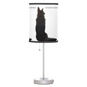 German Shepherd Silhouette Desk Lamp