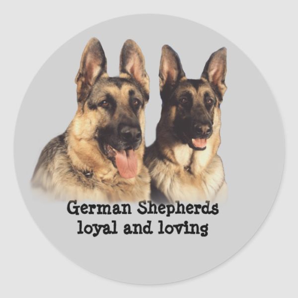 German Shepherd Stcker Classic Round Sticker