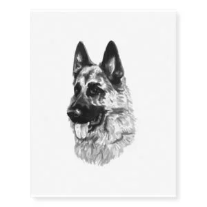 German shepherd temporary tattoos