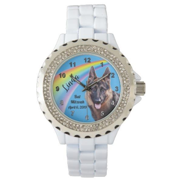 German Shepherd Watch with Your Text for Her