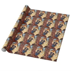 German shepherd wrapping paper
