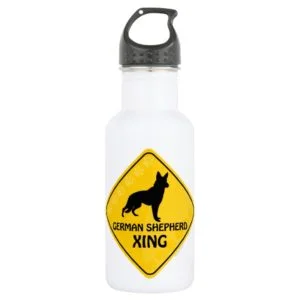 German Shepherd Xing Water Bottle
