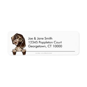 German Shorthaired Pointer Clean and Simple Label