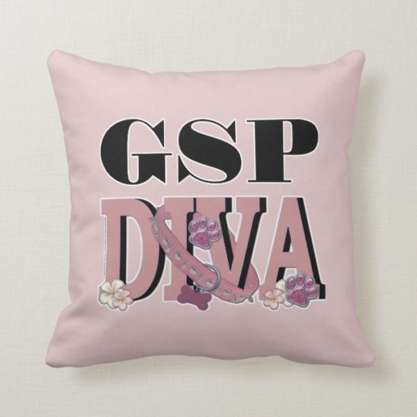 German Shorthaired Pointer DIVA Throw Pillow