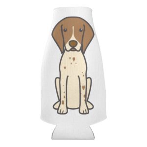 German Shorthaired Pointer Dog Cartoon Bottle Cooler