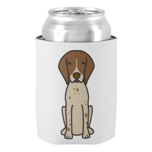 German Shorthaired Pointer Dog Cartoon Can Cooler