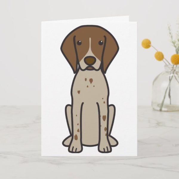 German Shorthaired Pointer Dog Cartoon Card
