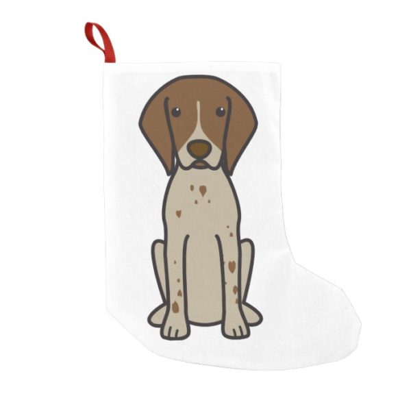 German Shorthaired Pointer Dog Cartoon Small Christmas Stocking