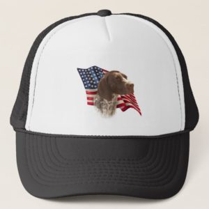 German Shorthaired Pointer Flag Trucker Hat