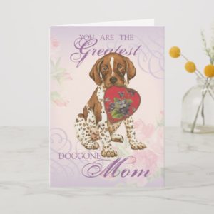 German Shorthaired Pointer Heart Mom Card