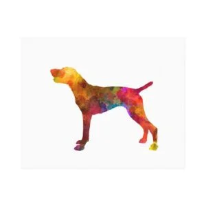 German Shorthaired Pointer in watercolor Canvas Print