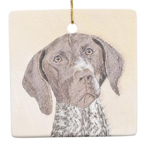 German Shorthaired Pointer Painting - Dog Art Ceramic Ornament