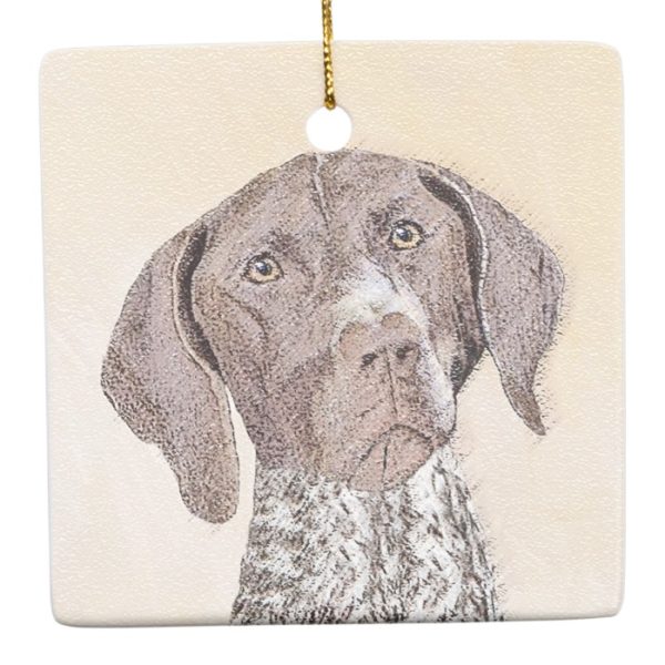 German Shorthaired Pointer Painting - Dog Art Ceramic Ornament