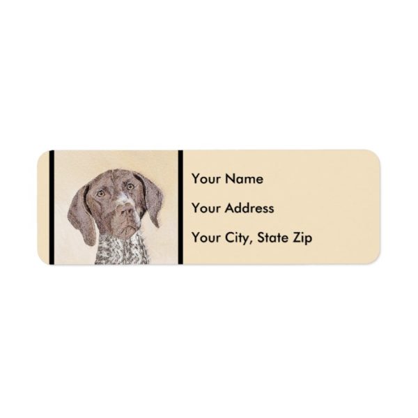 German Shorthaired Pointer Painting - Dog Art Label