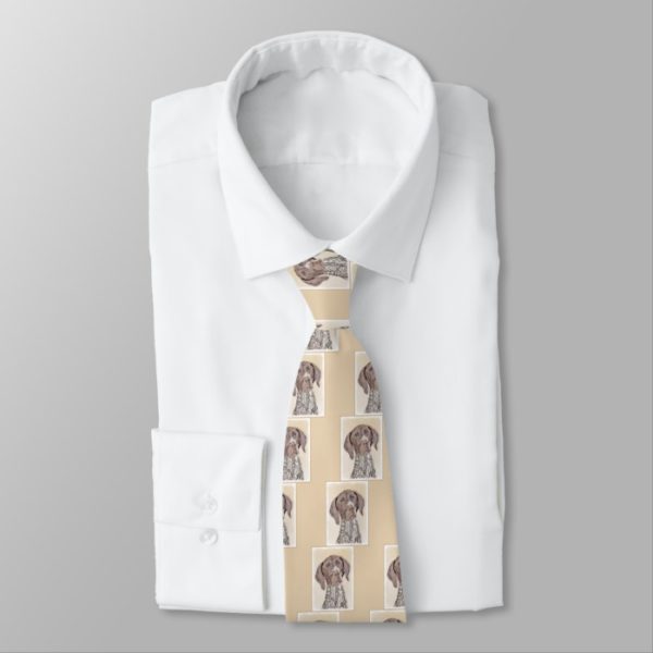 German Shorthaired Pointer Painting - Dog Art Neck Tie
