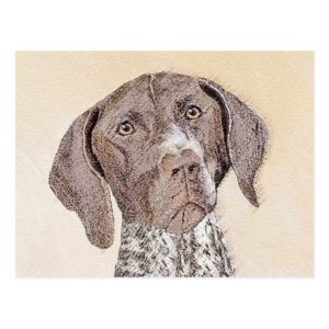 German Shorthaired Pointer Painting - Dog Art Postcard
